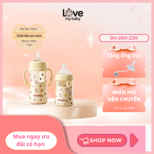 Bình sữa Tritan cho bé Birstory chống sặc