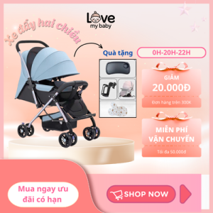 Xe đẩy em bé gấp gọn đa năng tiện lợi, an toàn cho bé