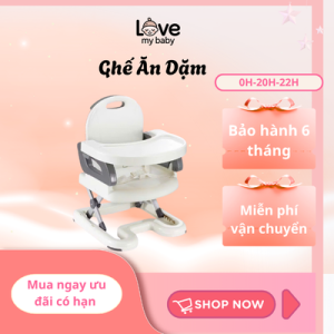 Ghế ăn dặm cho bé có nâng hạ độ cao, bảo hành 6 tháng